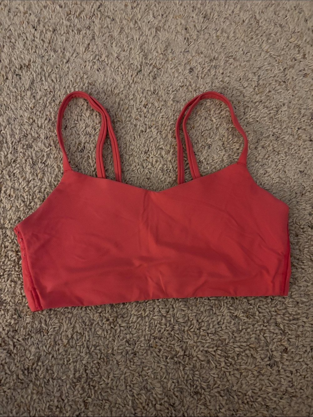 All In Motion Women's Everyday Soft Light Support Strappy Sports Bra – Coral Red